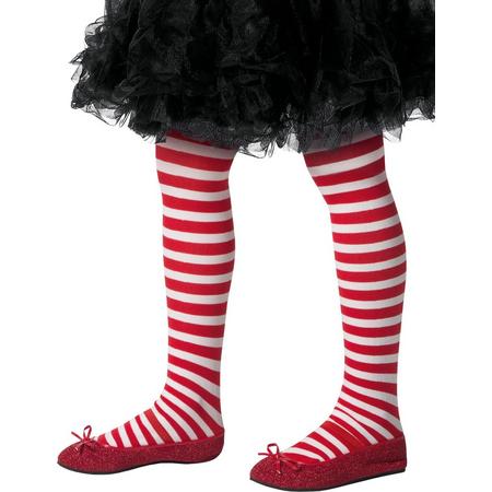 SMIFFYS - Wit en rood gestreepte legging voor kinderen - Accessoires > Pantys en kousen